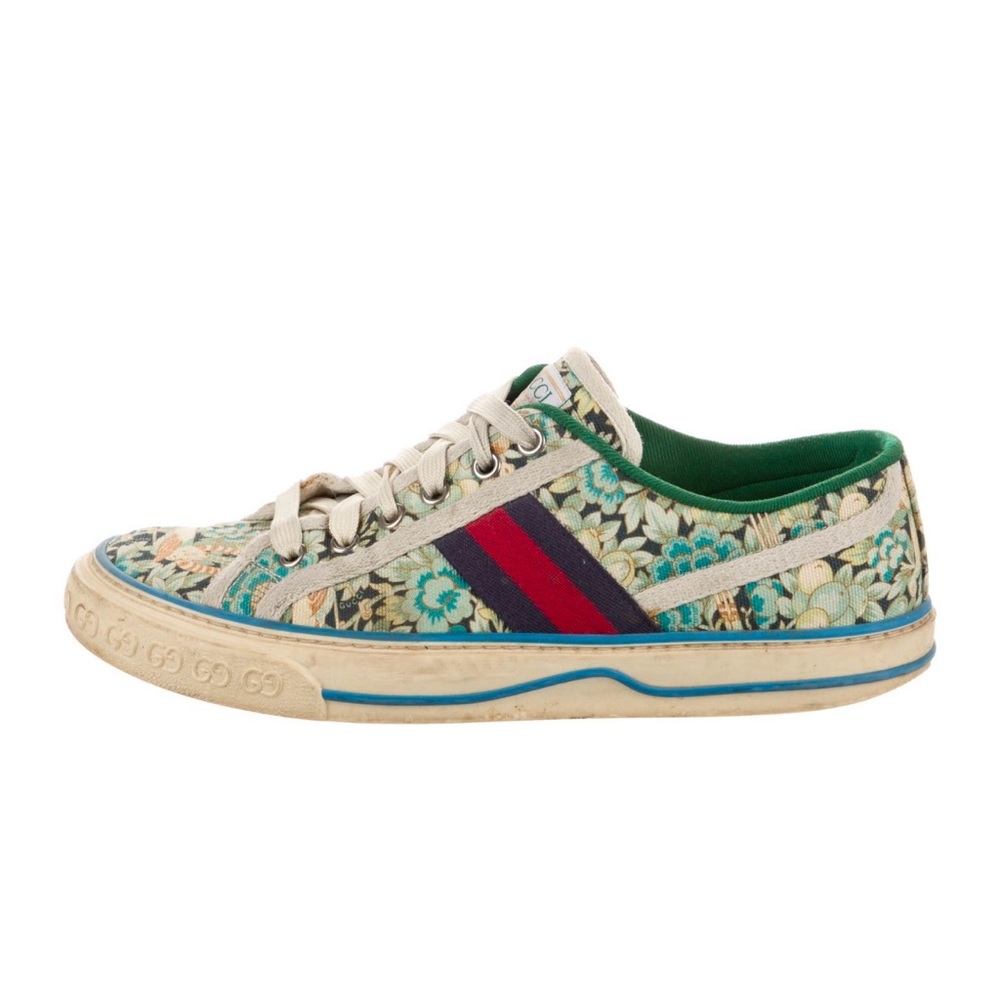 Gucci Sylvie Web Accent Canvas Sneaker US8 ITA38